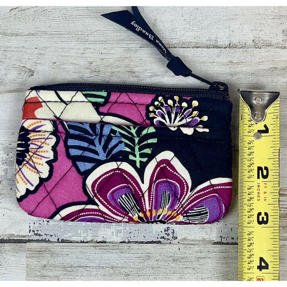 Vera Bradley Women's Cotton Zipper Multicolor Floral Coin Purses Wallet Small - Picture 7 of 7